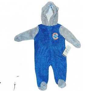 New Chicago Cubs Baby Boys Girls Fleece Footed Pajama Sleeper 6 9 Months‎ Sherpa